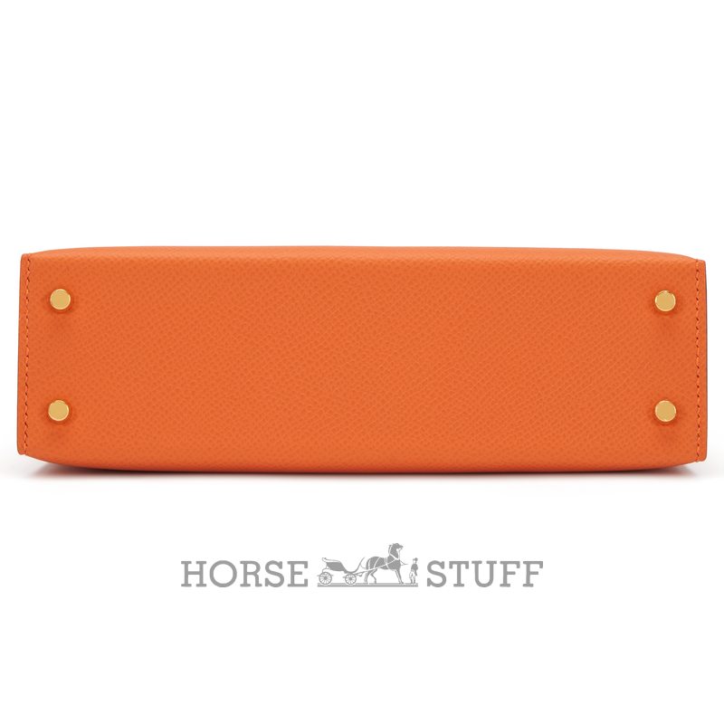 Hermès Kelly Sellier Mini II Orange Epsom GHW
