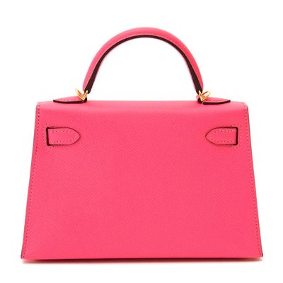Hermès Kelly Sellier Mini II Rose Azalee Epsom GHW