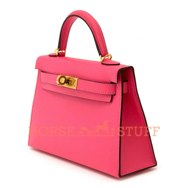 Hermès Kelly Sellier Mini II Rose Azalea Epsom GHW