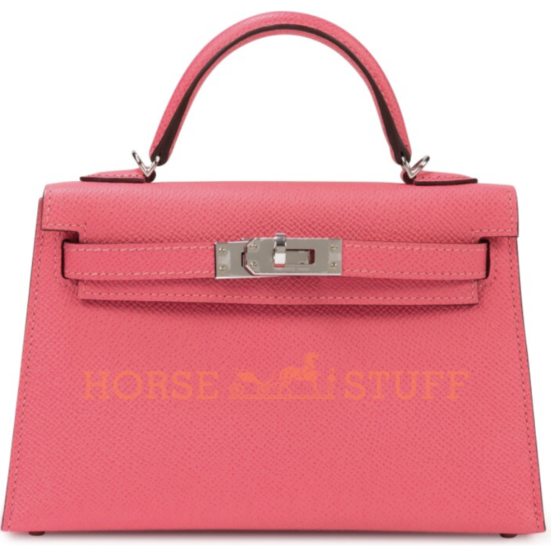 Hermès Kelly Sellier Mini II Rose Azalee Epsom PHW