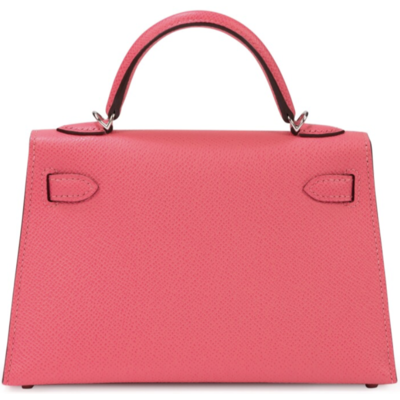 Hermès Kelly Sellier Mini II Rose Azalee Epsom PHW