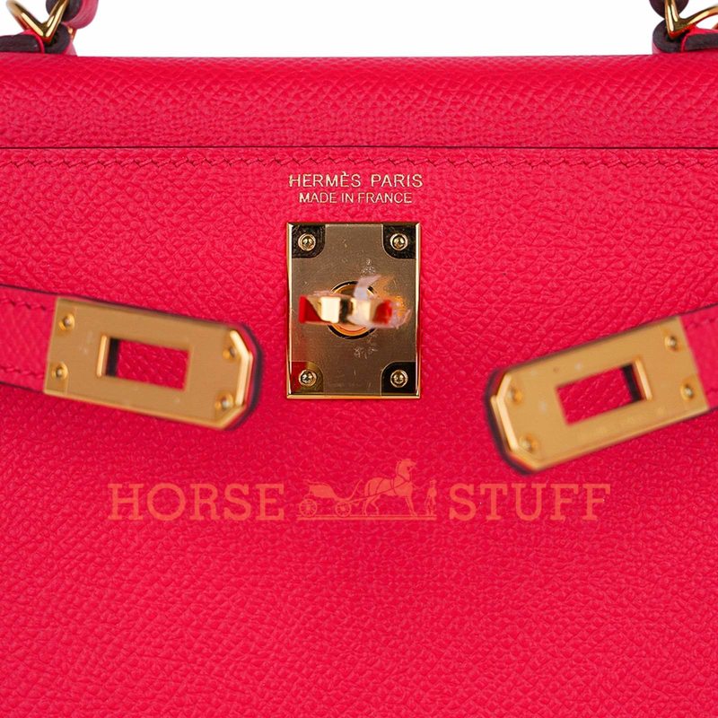 Hermès Kelly Sellier Mini II Rose Extreme Epsom GHW