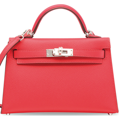 Hermès Kelly Sellier Mini II Rose Jaipur Epsom PHW