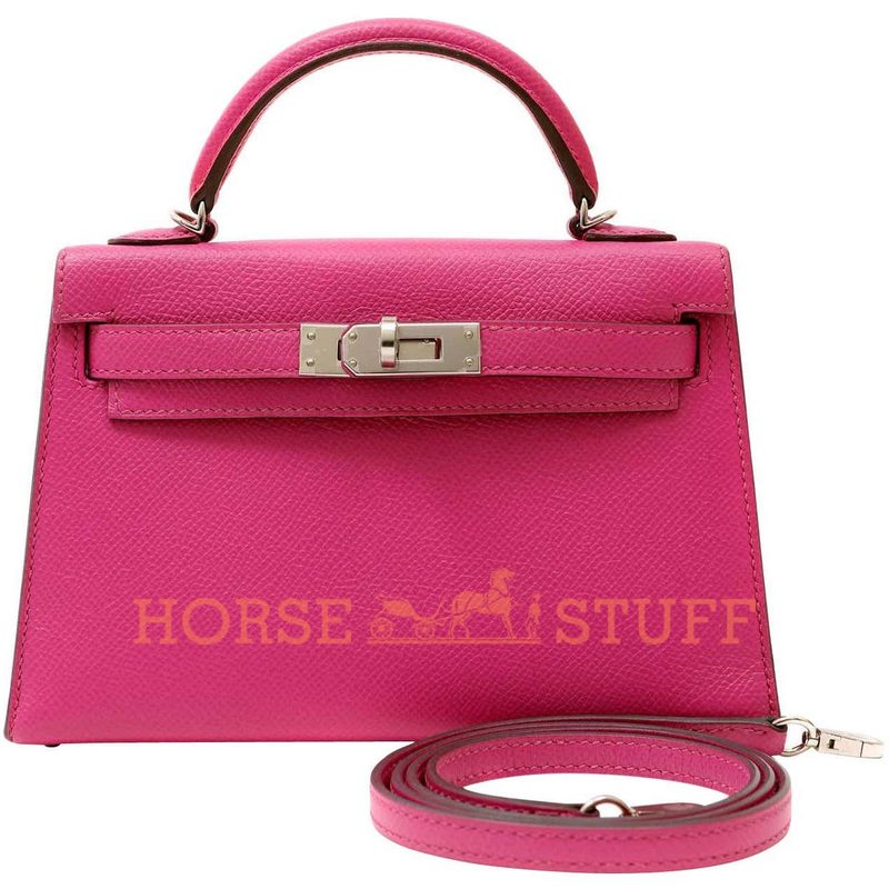 Hermès Kelly Sellier Mini II Rose Shocking Epsom PHW