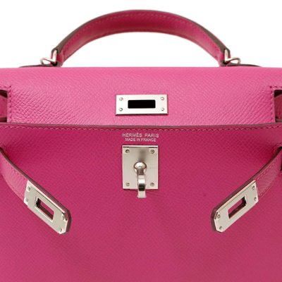 Hermès Kelly Sellier Mini II Rose Shocking Epsom PHW