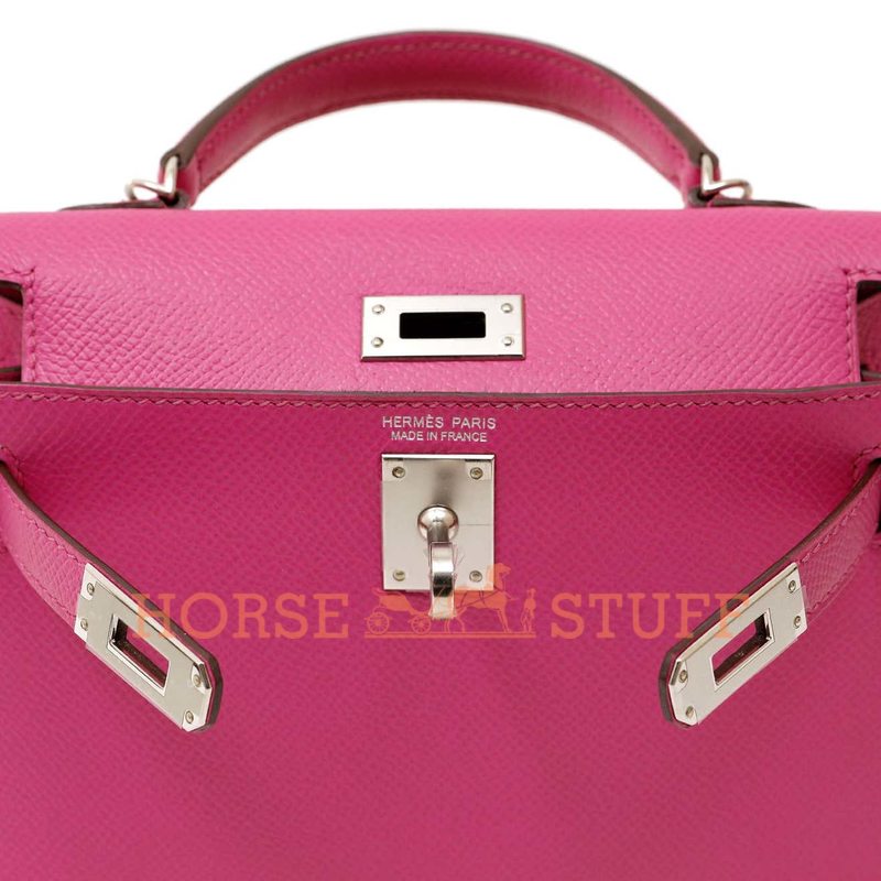 Hermès Kelly Sellier Mini II Rose Shocking Epsom PHW