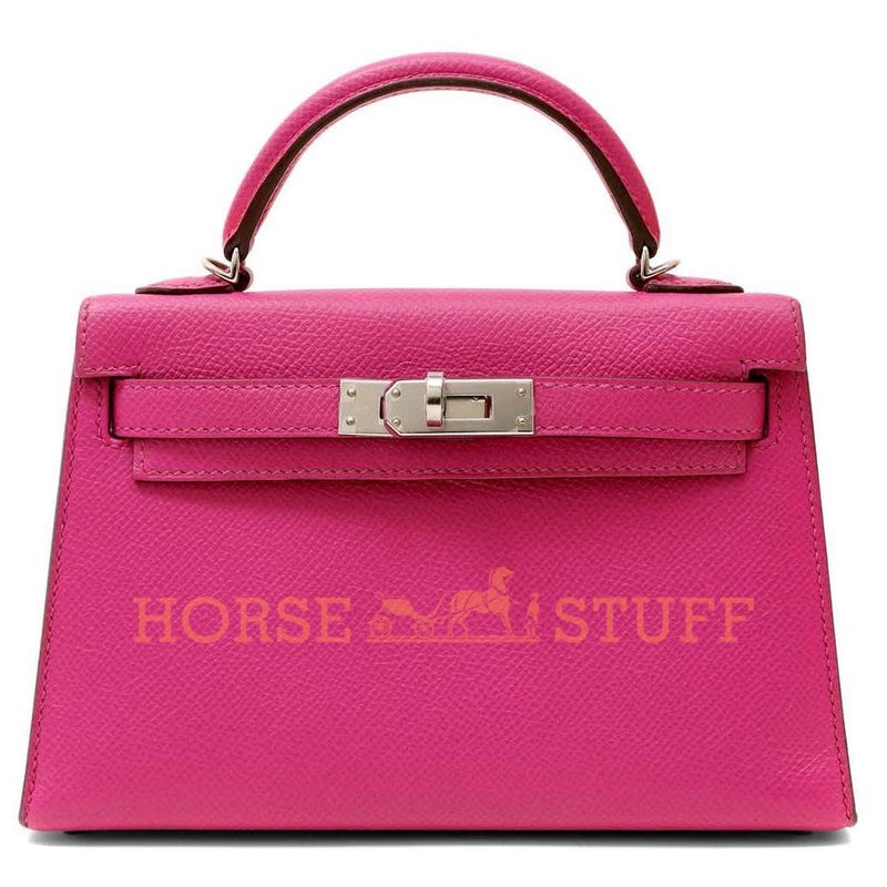 Hermès Kelly Sellier Mini II Rose Shocking Epsom PHW