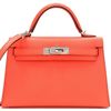 Hermès Kelly Sellier Mini II Rose Texas Epsom PHW