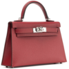 Hermès Kelly Sellier Mini II Rouge Grenat Epsom PHW