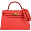 Hermès Kelly Sellier Mini II Rouge Tomate Epsom GHW