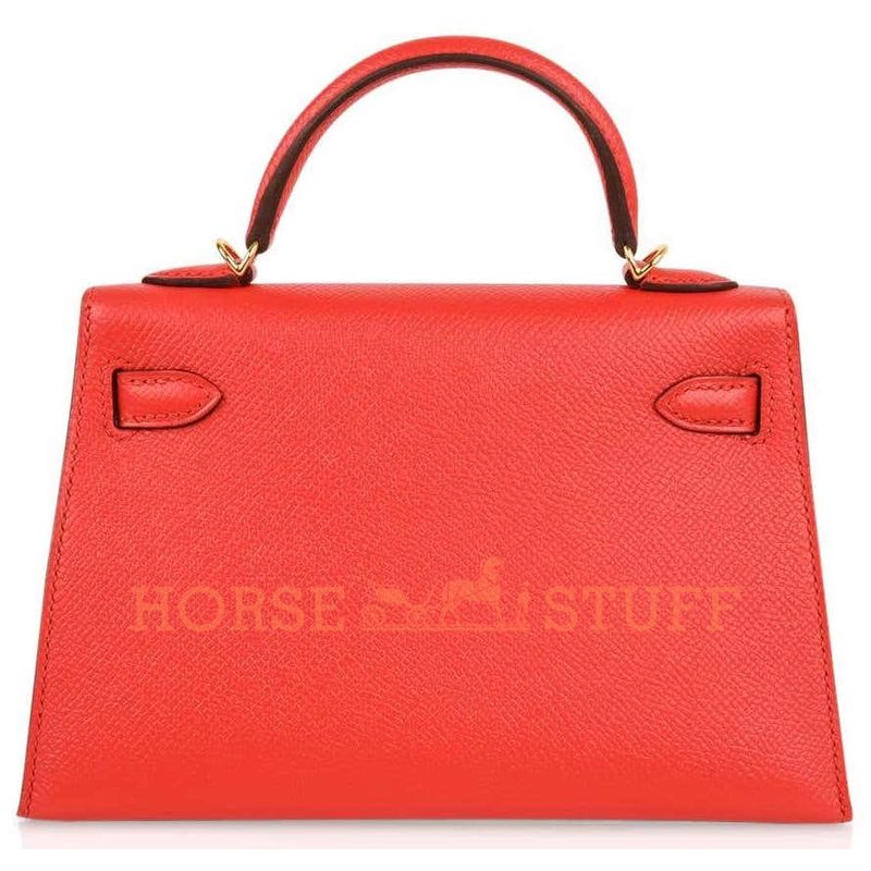 Hermès Kelly Sellier Mini II Rouge Tomate Epsom GHW