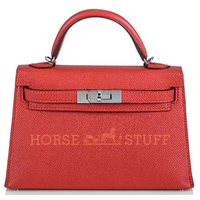 Hermès Kelly Sellier Mini II Rouge Tomate Epsom PHW