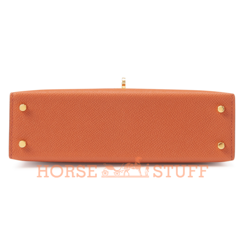 Hermès Kelly Sellier Mini II Terre Battue Epsom GHW