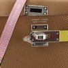 Hermès Kelly Sellier Mini II Limited Edition Tricolor Chai / Mauve Sylvestre / Jaune de Naples Epsom PHW