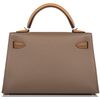 Hermès Kelly Sellier Mini II Limited Edition Tricolor Etoupe / Alezan / Biscuit Epsom PHW