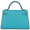 Hermès Kelly Sellier Mini II Verso Blue de Nord / Bougainvillea with Contrast Stitchingl Epsom PHW