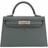 Hermès Kelly Sellier Mini II Vert Amande Epsom Electrum