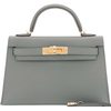 Hermès Kelly Sellier Mini II Vert Amande Epsom GHW