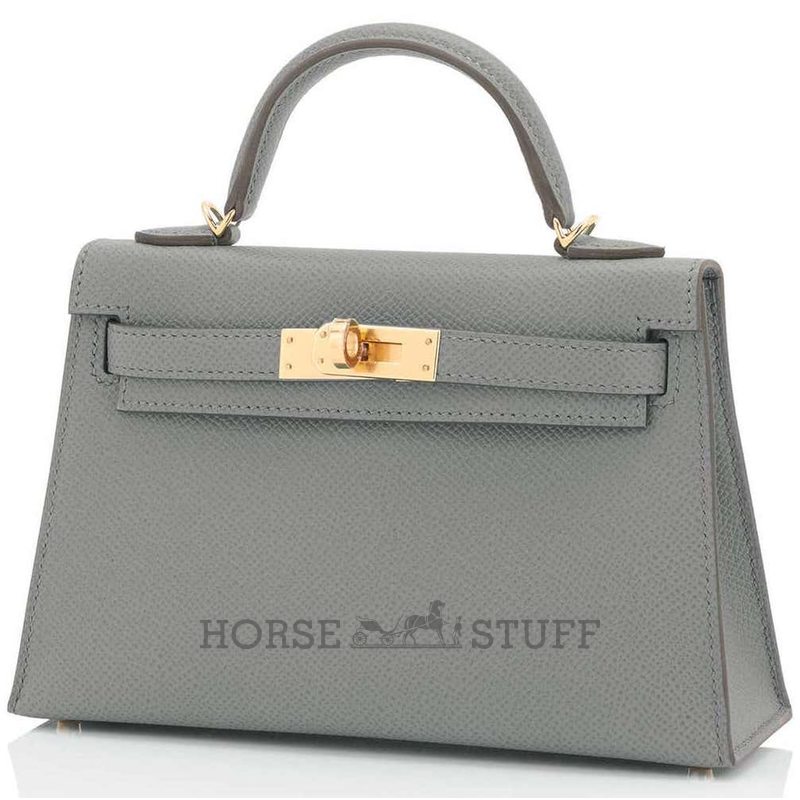 Hermès Kelly Sellier Mini II Vert Amande Epsom GHW