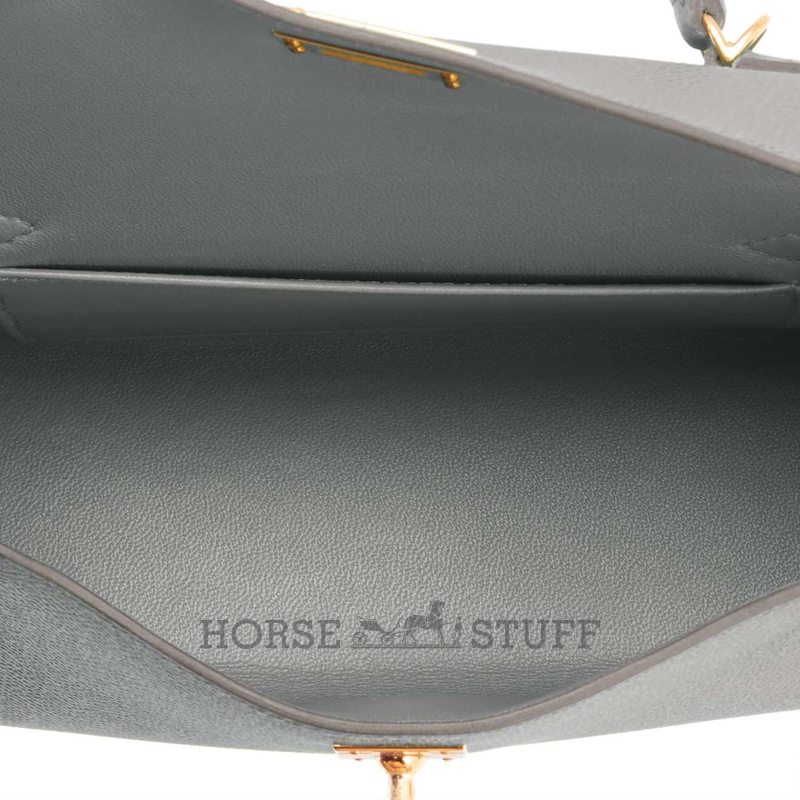 Hermès Kelly Sellier Mini II Vert Amande Epsom GHW