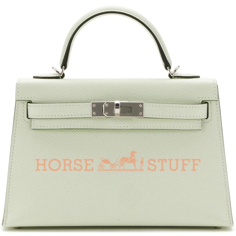 Hermès Kelly Sellier Mini II Vert Fizz Epsom PHW