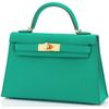 Hermès Kelly Sellier Mini II Vert Jade Epsom GHW