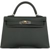 Hermès Kelly Sellier Mini II Vert Mangrove Epsom Electrum