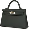 Hermès Kelly Sellier Mini II Vert Mangrove Epsom Electrum