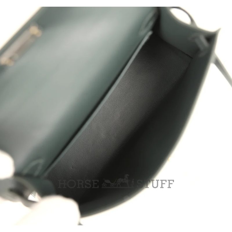 Hermès Kelly Sellier Mini II Vert Mangrove Epsom Electrum