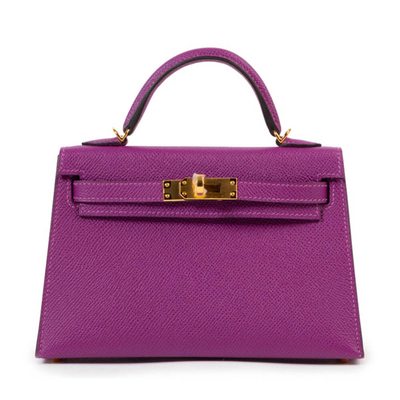 Hermès Kelly Sellier Mini II Anemone Epsom GHW