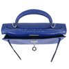 Hermès Kelly Sellier Mini II Blue Sapphire Shiny Niloticus Lizard PHW