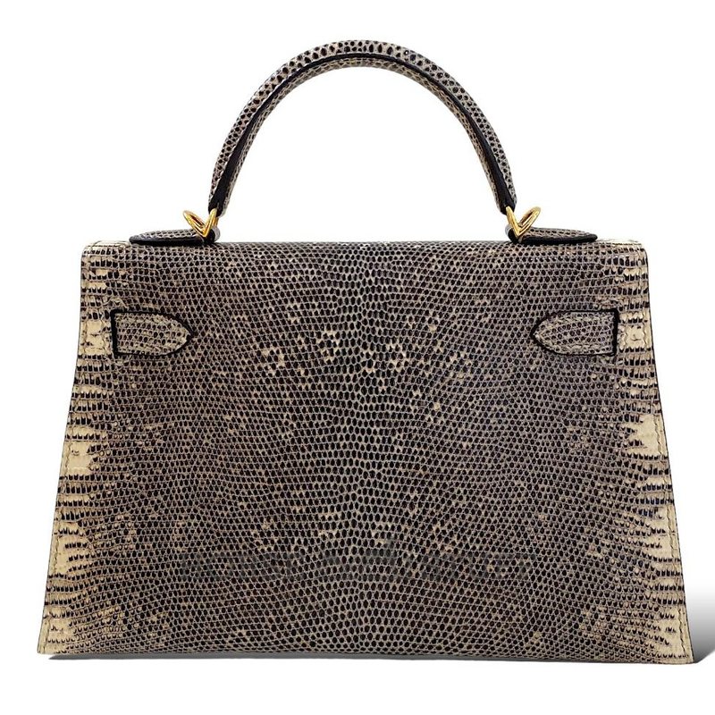 Hermès Kelly Sellier Mini II Ombre Shiny Salvator Varanus Lizard GHW
