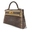 Hermès Kelly Sellier Mini II Ombre Shiny Salvator Varanus Lizard GHW
