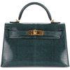 Hermès Kelly Sellier Mini II Vert Cypress Shiny Niloticus Lizard GHW