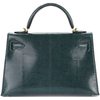 Hermès Kelly Sellier Mini II Vert Cypress Shiny Niloticus Lizard GHW