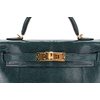 Hermès Kelly Sellier Mini II Vert Cypress Shiny Niloticus Lizard GHW