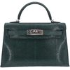 Hermès Kelly Sellier Mini II Vert Cypress Shiny Niloticus Lizard PHW