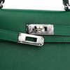 Hermès Kelly Sellier Mini II Vert Moyen Madame PHW