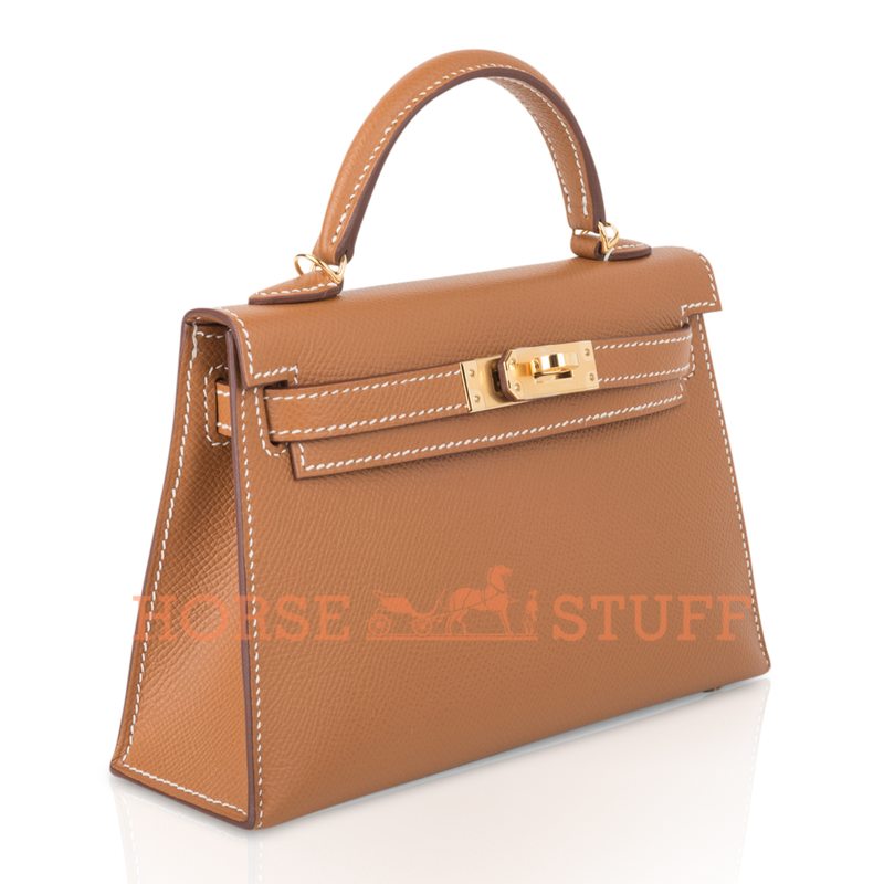 Hermès Kelly Sellier Mini II Gold Epsom GHW