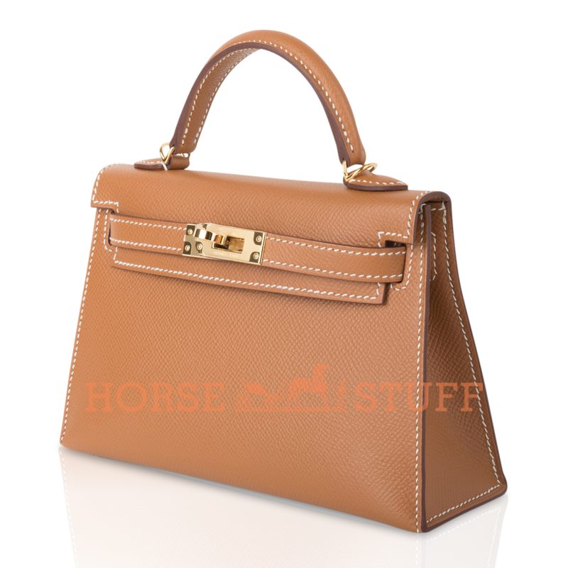 Hermès Kelly Sellier Mini II Gold Epsom GHW