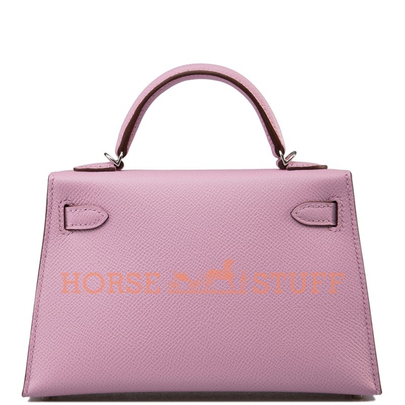 Hermès Kelly Sellier Mini II Mauve Sylvestre Epsom PHW