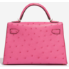 Hermès Kelly Sellier Mini II Fuchsia Ostrich GHW