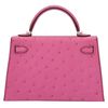 Hermès Kelly Sellier Mini II Fuchsia Ostrich PHW