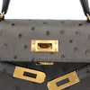 Hermès Kelly Sellier Mini II Blue Glacier Ostrich GHW
