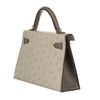 Hermès Kelly Sellier Mini II Special Order HSS Beton / Gris Asphalt Ostrich GHW