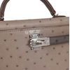 Hermès Kelly Sellier Mini II Special Order HSS Gris Tourterelle / Graphite Ostrich PHW