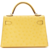 Hermès Kelly Sellier Mini II Jaune de Naples Ostrich PHW