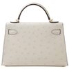 Hermès Kelly Sellier Mini II Nata Ostrich GHW