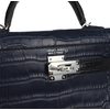 Hermès Kelly Sellier Mini II Special Order HSS Blue Indigo / Black Matte Crocodile Alligator PHW