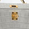 Hermès Kelly Sellier Mini II Special Order HSS Gris Perle / Vanilla Matte Crocodile Alligator GHW